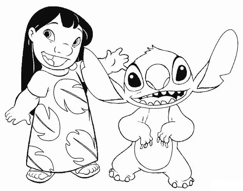 dibujos para colorear de Lilo y Stitch