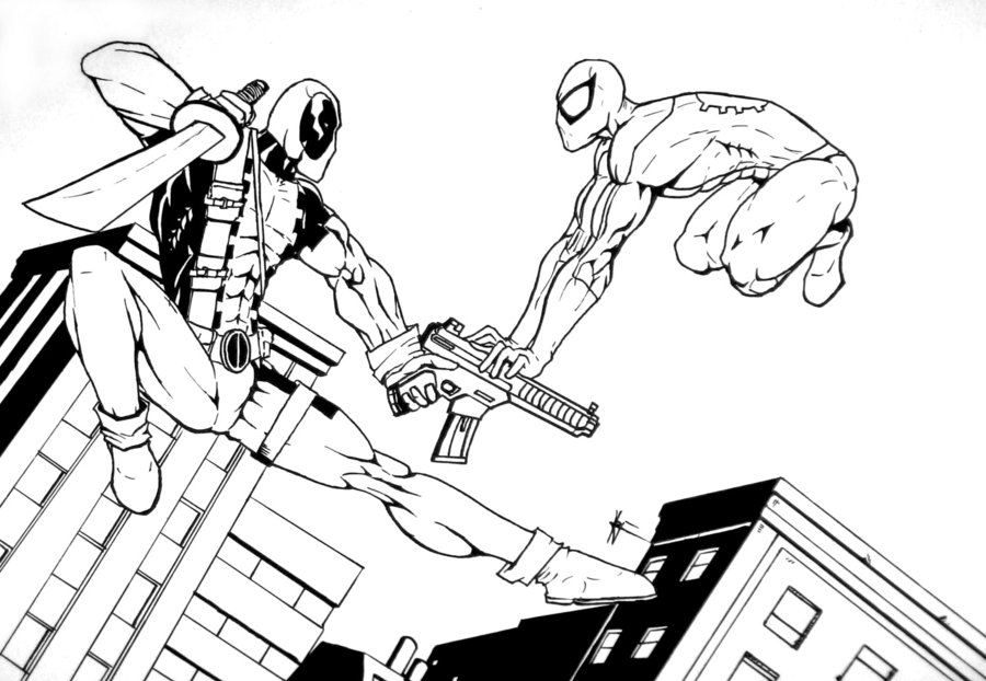 dibujos para colorear de deadpool