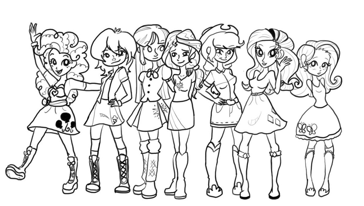 dibujos para colorear de my little pony equestria girls