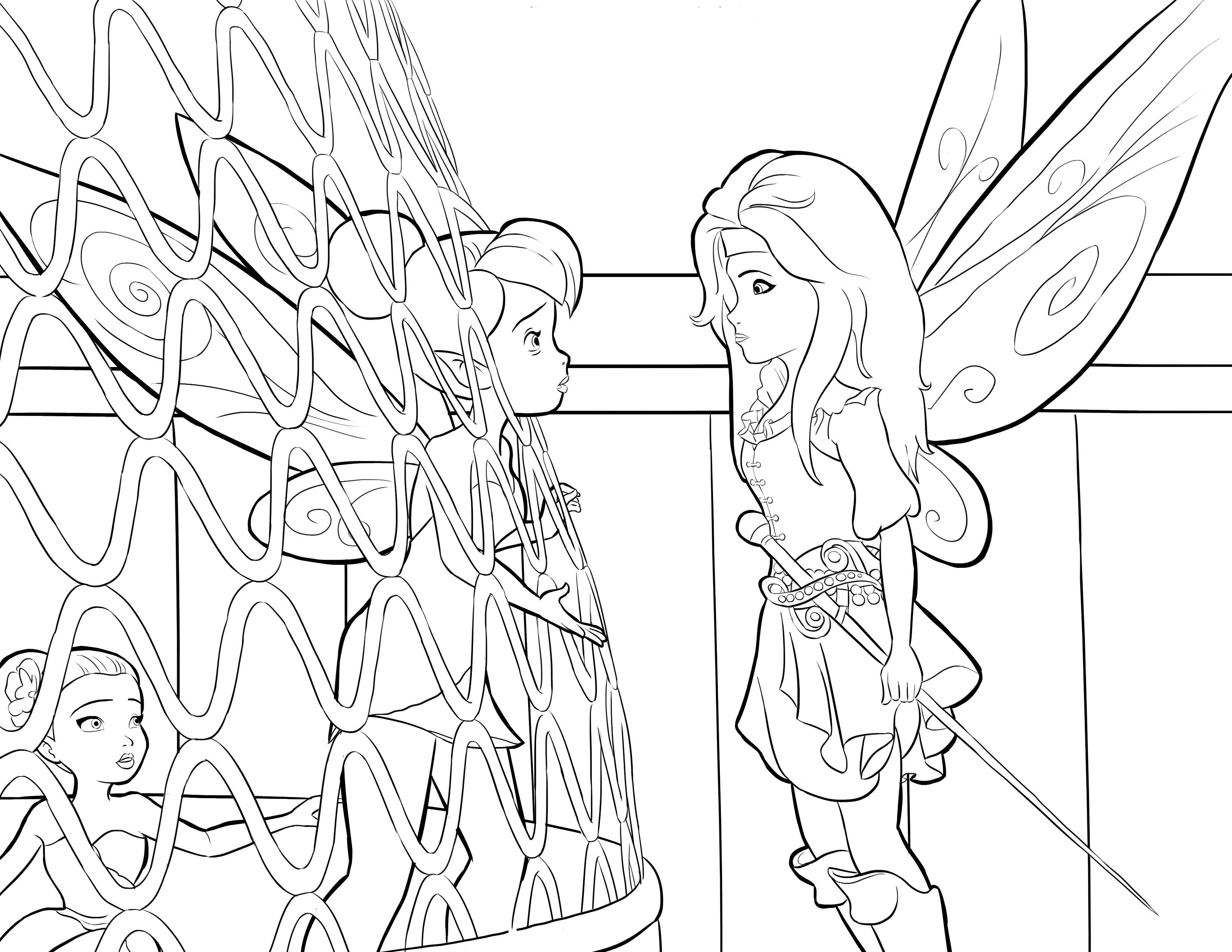 dibujos para colorear de tinkerbell