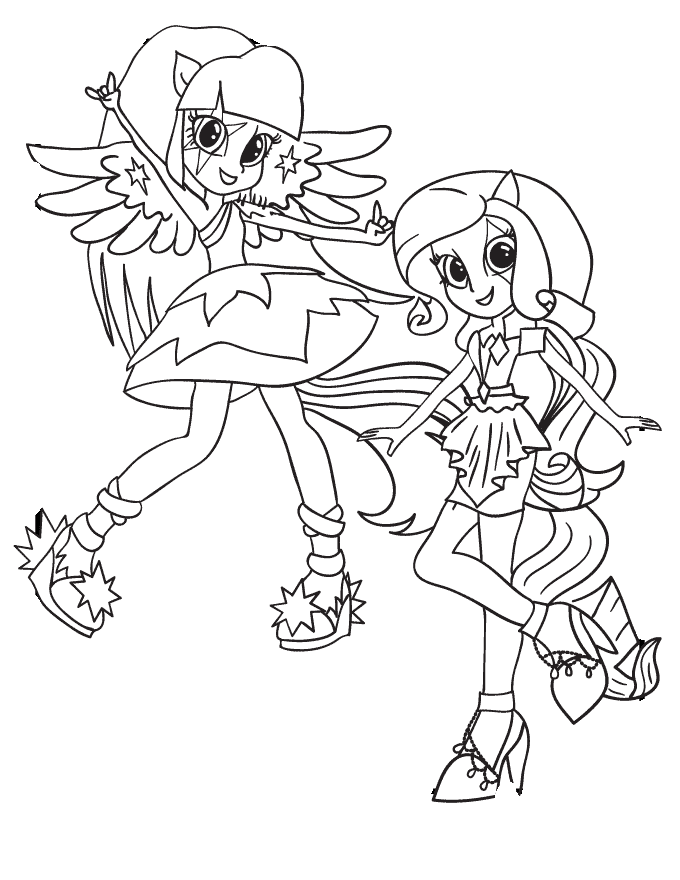 dibujos para colorear equestria girls