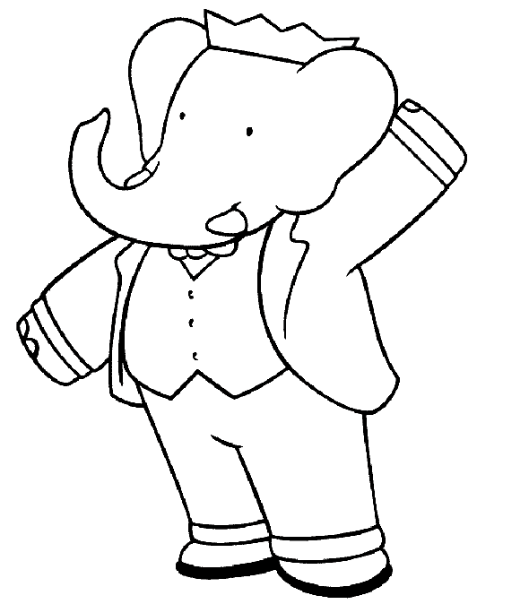 dibujos para pintar de babar