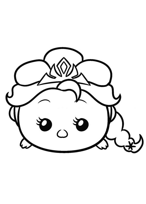 disney tsum tsum para colorear elsa frozen