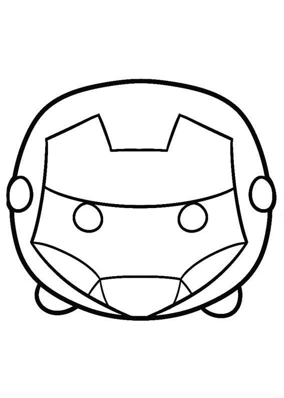 disney tsum tsum para colorear iron man