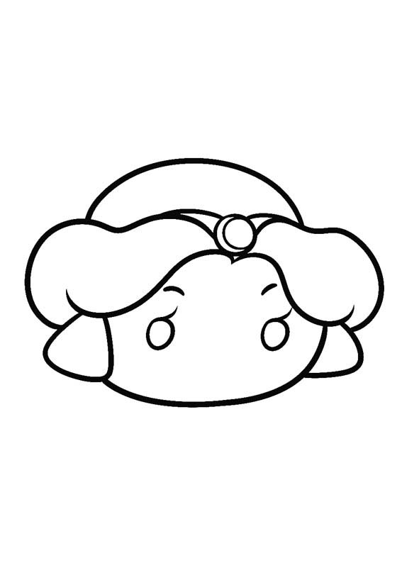 disney tsum tsum para colorear jasmine