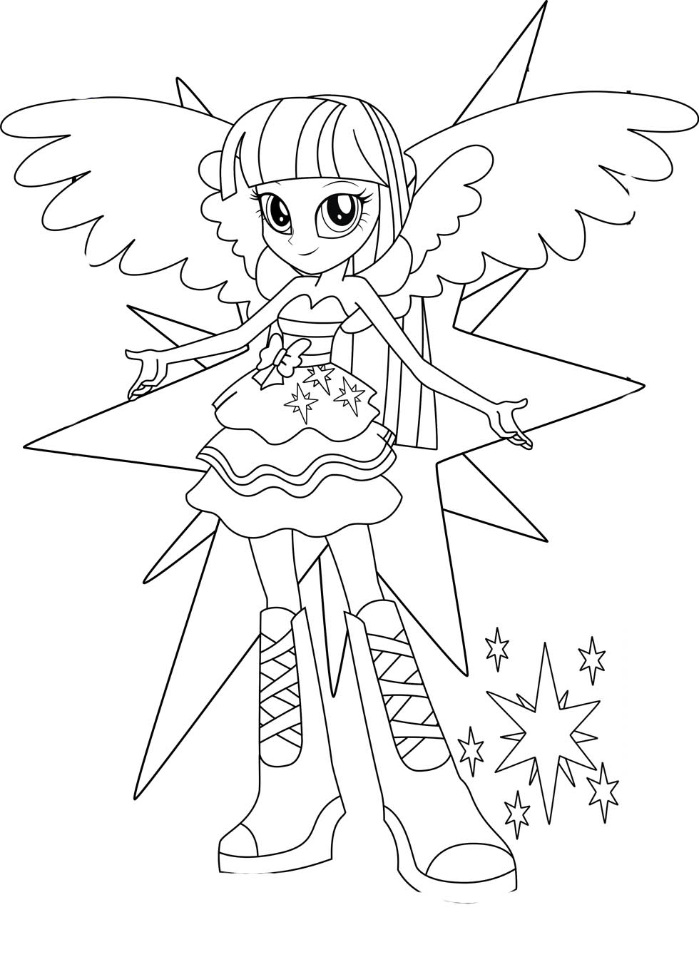 Equestria Girls Para Colorear Pintar E Imprimir