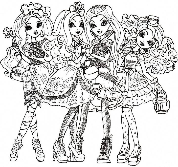 figuras de ever after high para imprimir y pintar