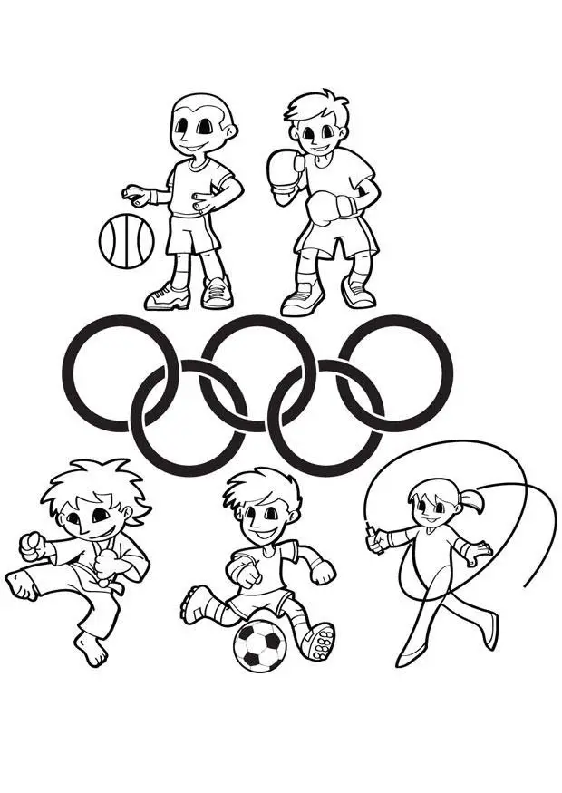figuras de juegos olimpicos para colorear