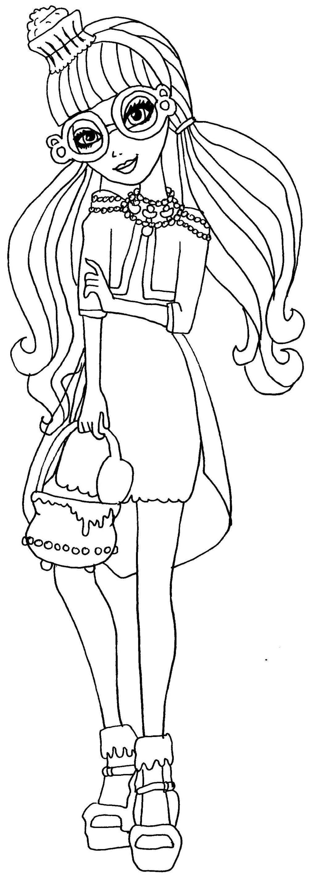 ginger breadhouse ever after high para colorear