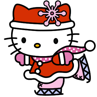 Hello Kitty navideña para colorear