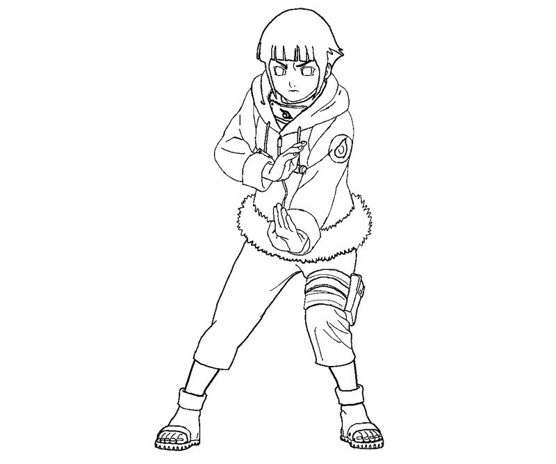 hinata anime para colorear