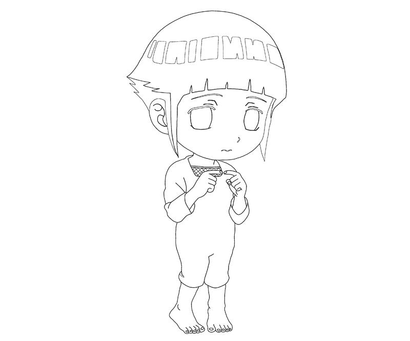 hinata hyuga chibi para colorear