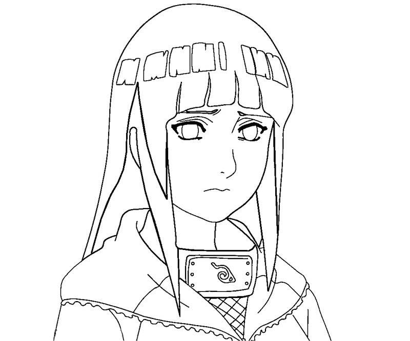 hinata hyuga para colorear