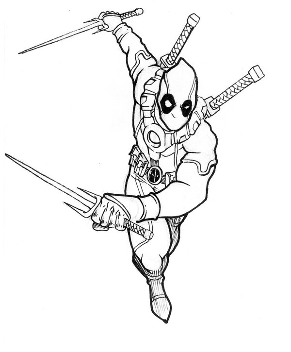 imagenes de deadpool para pintar