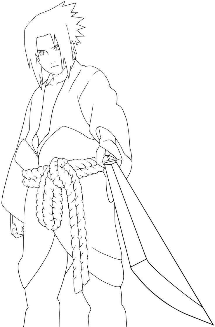 imagenes de sasuke para colorear