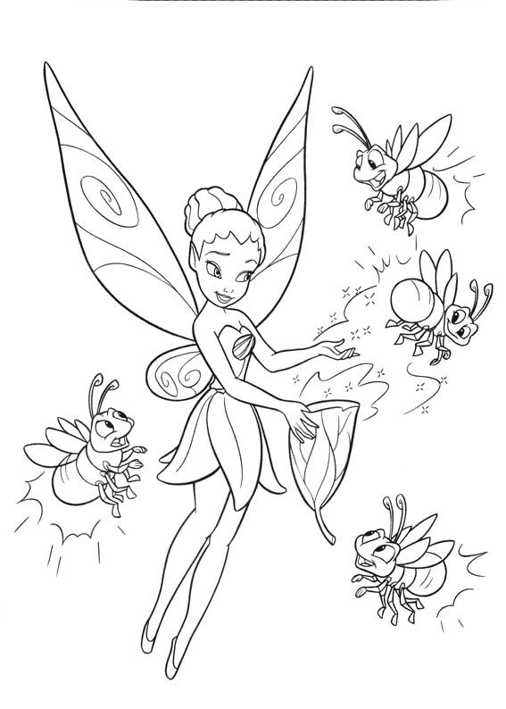 imagenes de tinkerbell para pintar