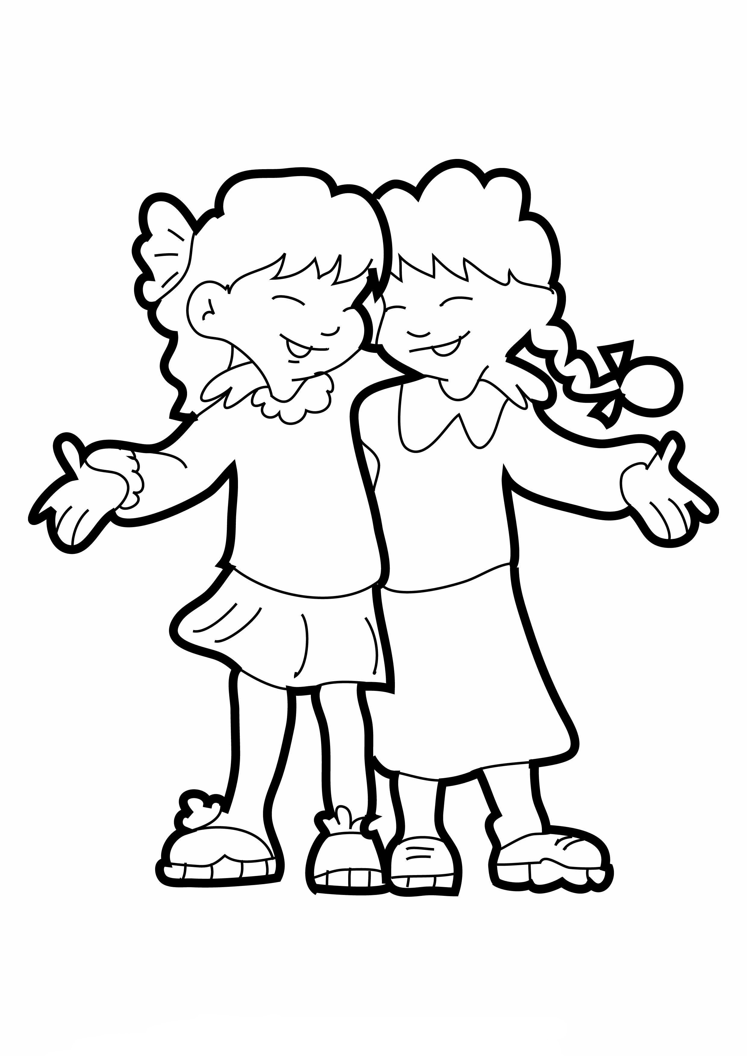 BFF Coloring Pages  Mejores amigas dibujo, Dibujos de amistad faciles,  Dibujos bonitos