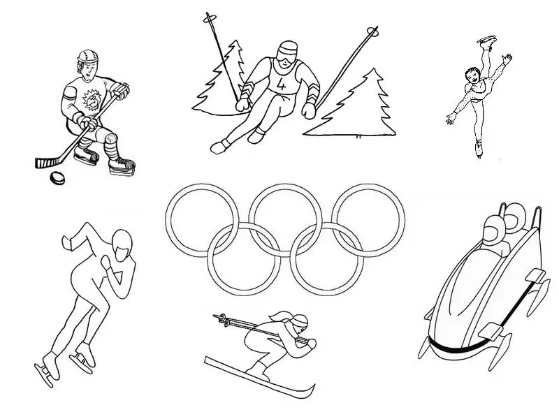 juegos olimpicos de invierno para colorear