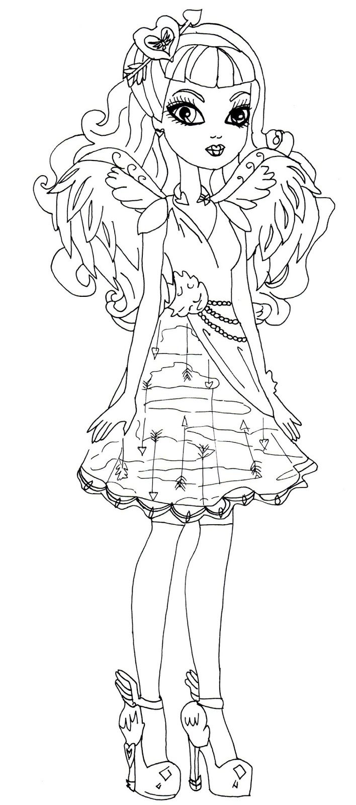 justine dancer ever after high para colorear