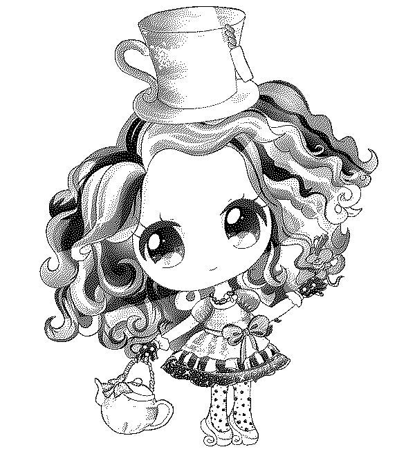 madeline hatter chibi para colorear