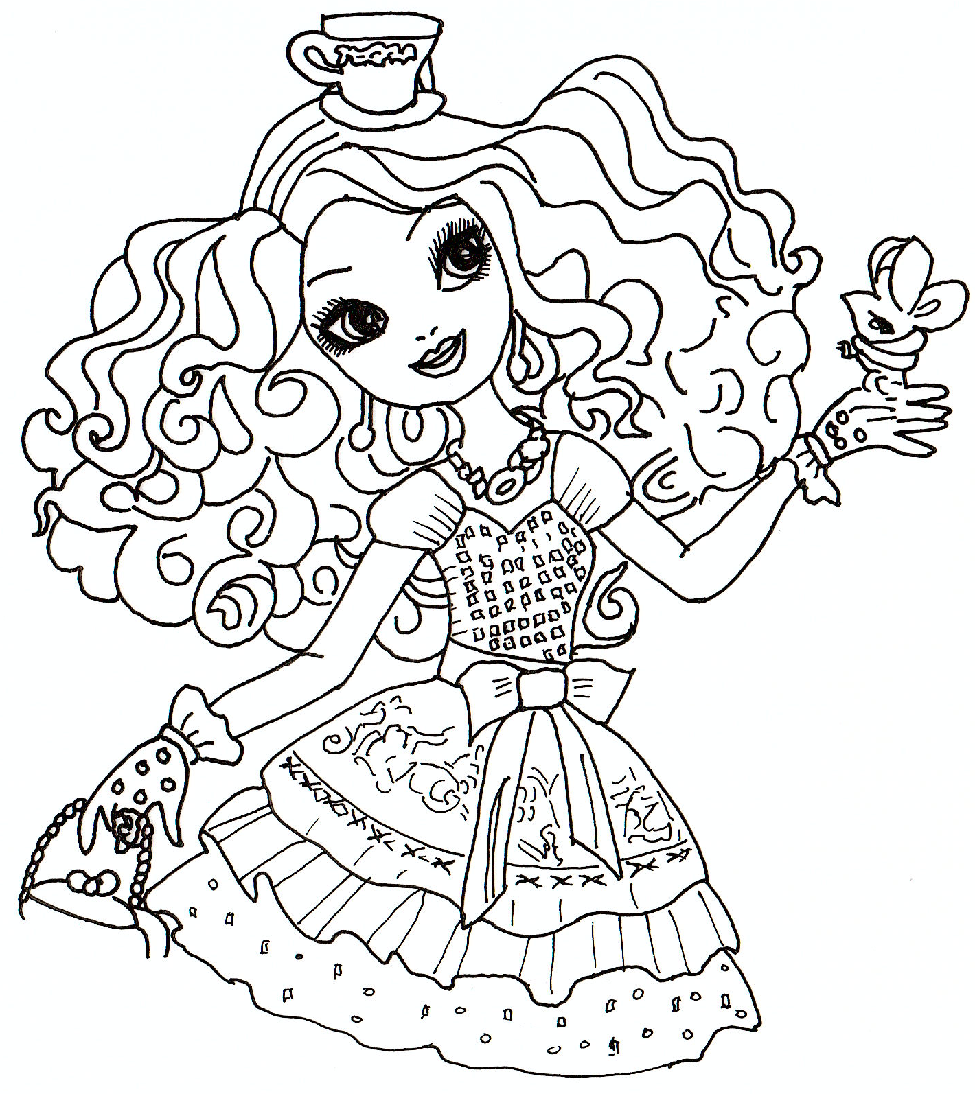 madeline hatter ever after high para colorear