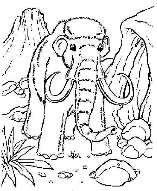 mamut para colorear