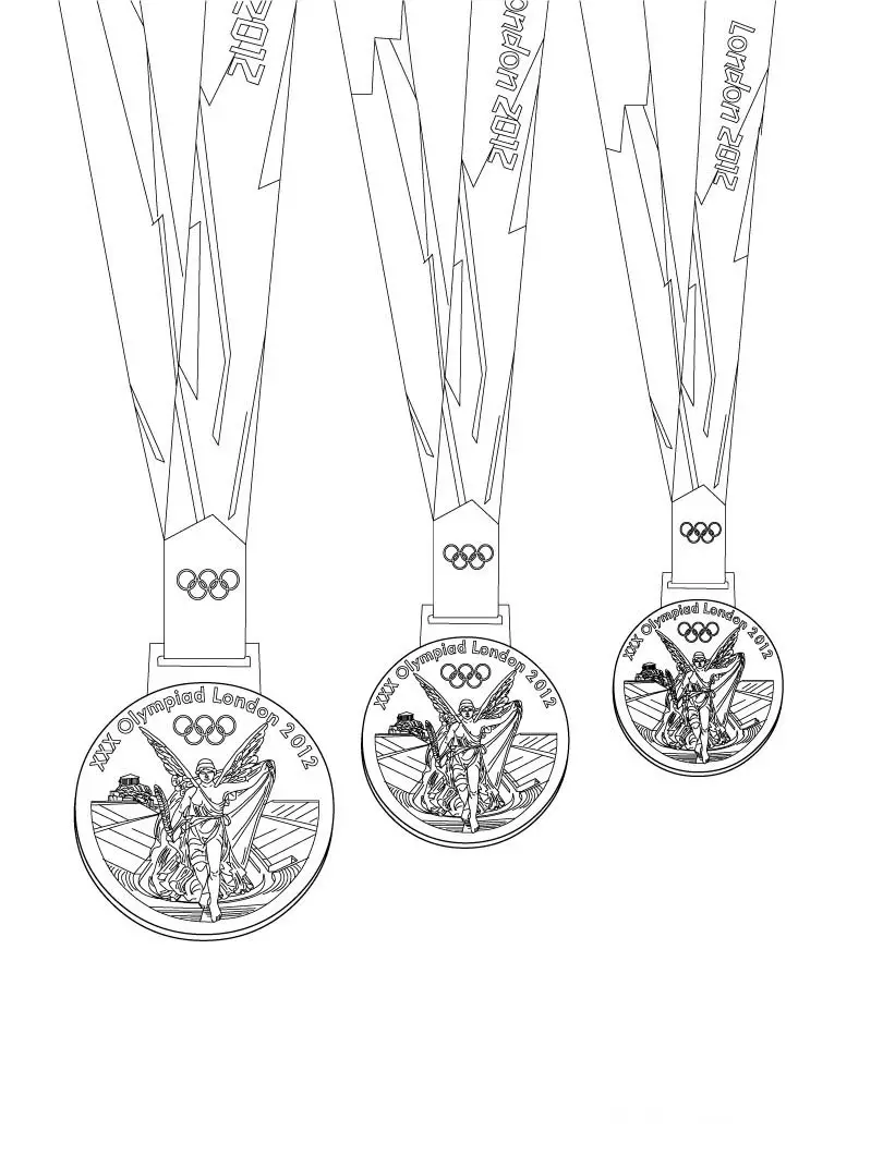 medallas de olimpiadas para colorear