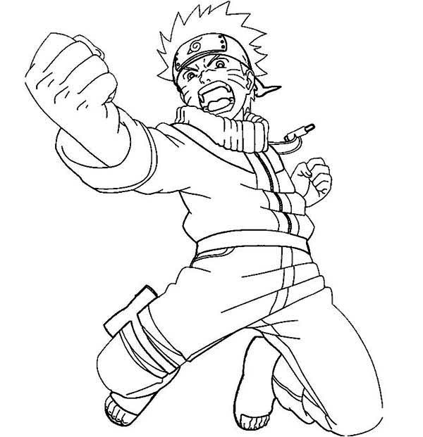 Naruto para colorear pintar e imprimir