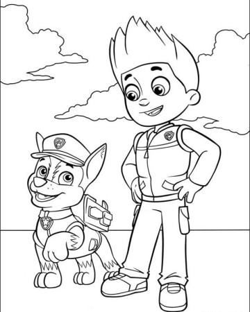 paw patrol para colorear