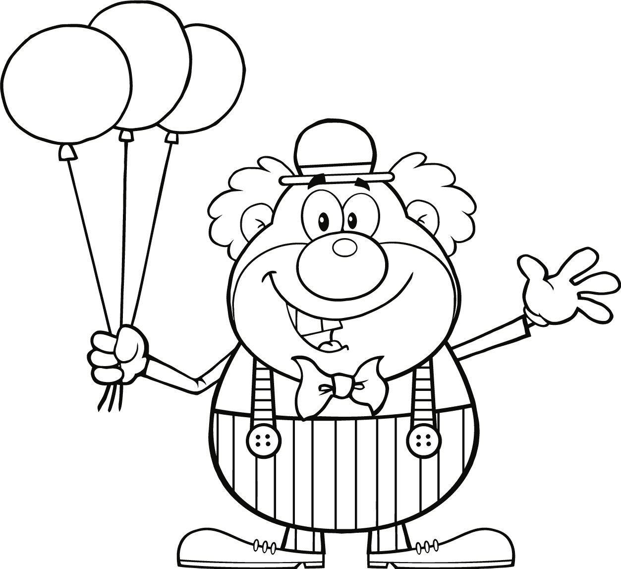 payaso con globos para colorear 5