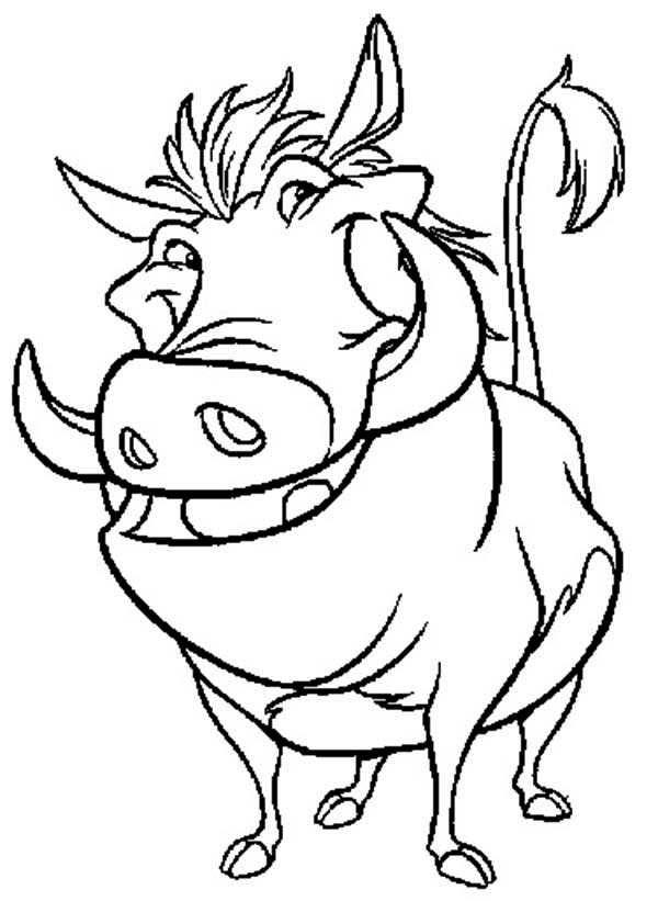 pumba para colorear