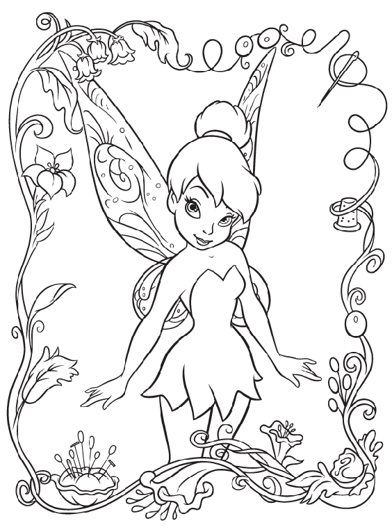 tinkerbell para colorear