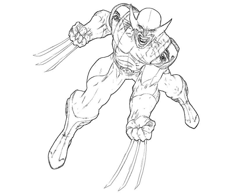 wolverine para colorear