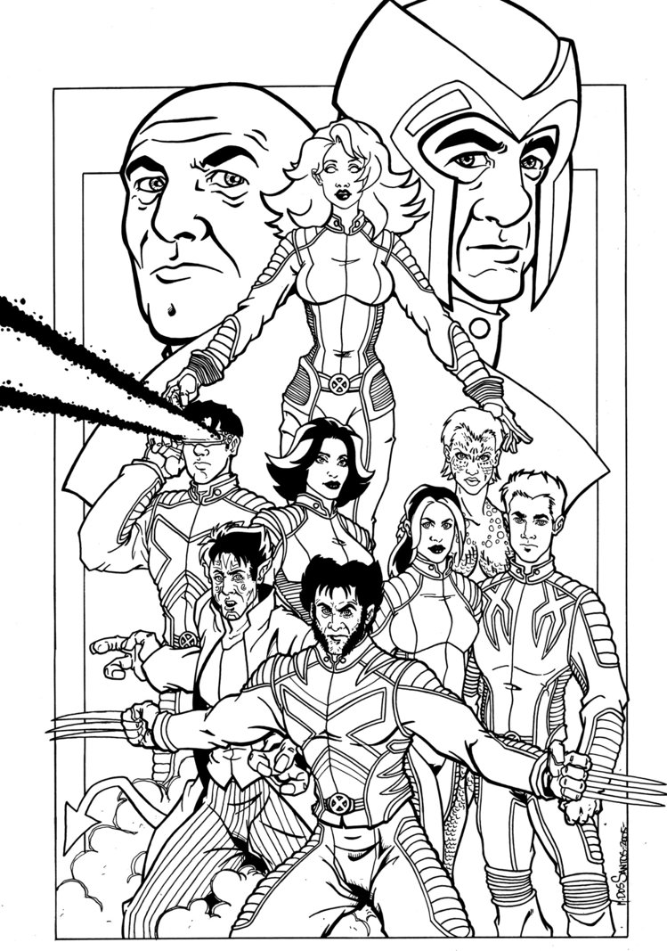 x men para pintar