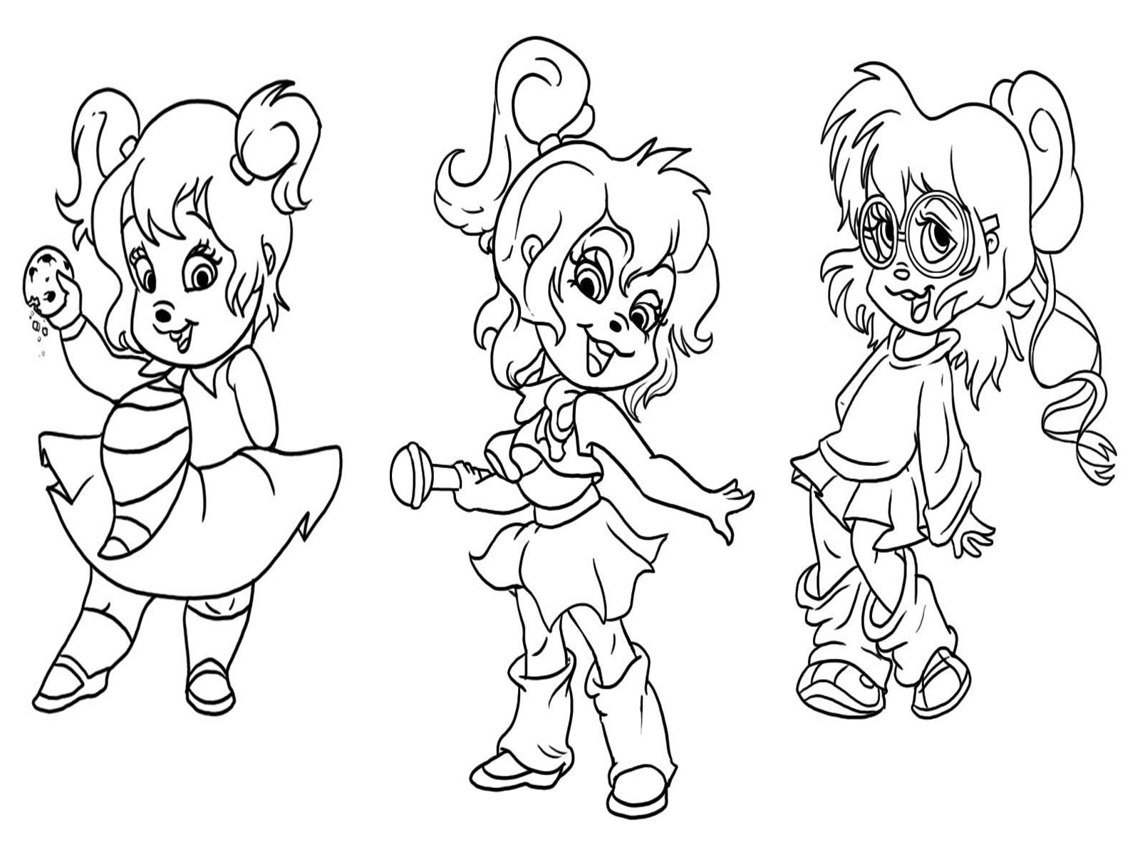 alvin y las ardillas para colorear