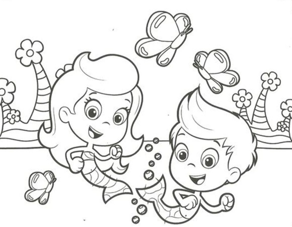 bubble guppies para colorear