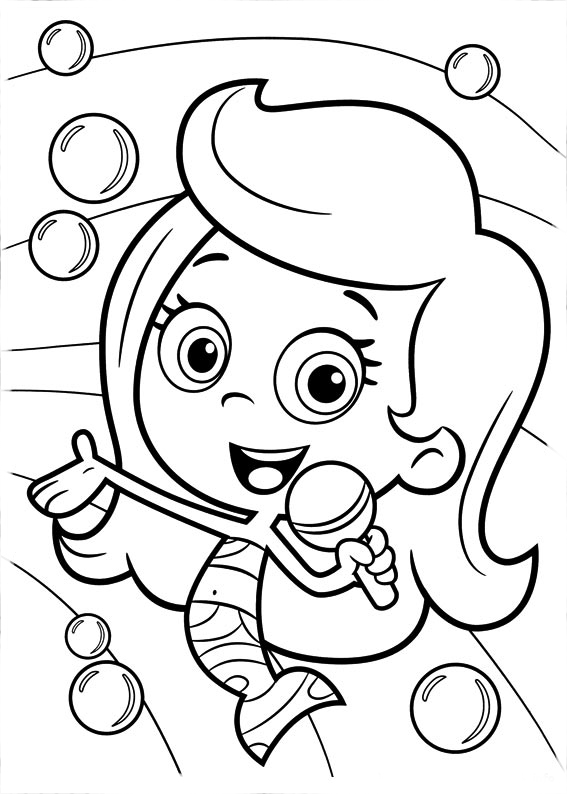 dibujos de bubble guppies para colorear