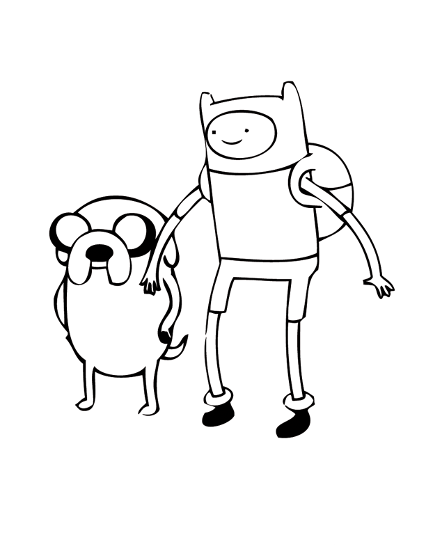 dibujos de finn y jake para imprimir