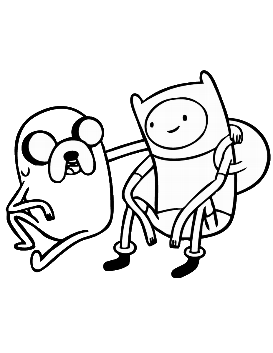 dibujos de finn y jake para pintar