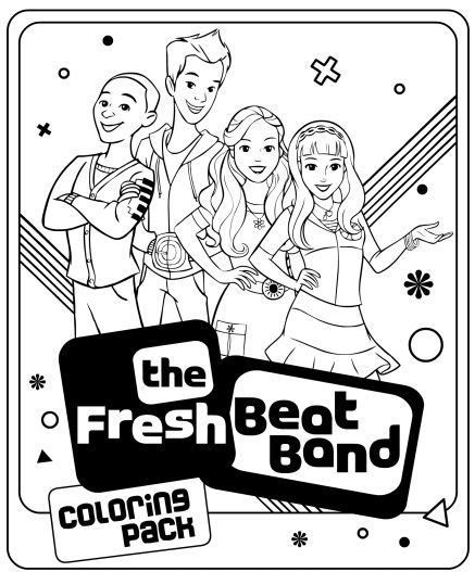 dibujos de fresh beat band para pintar