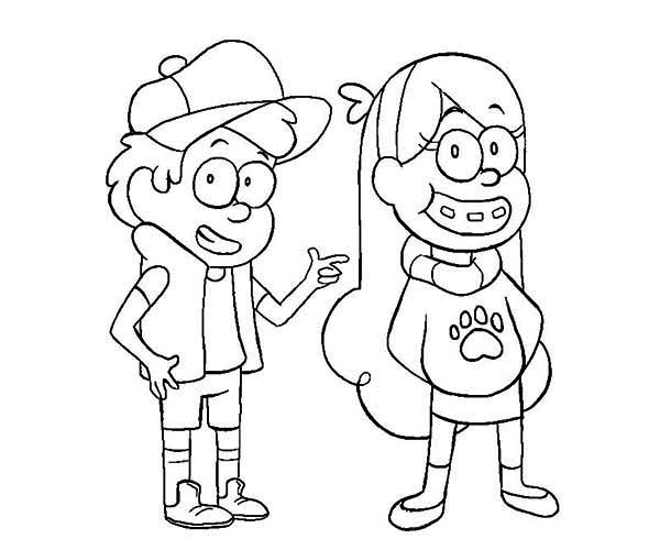 dibujos de gravity falls para colorear