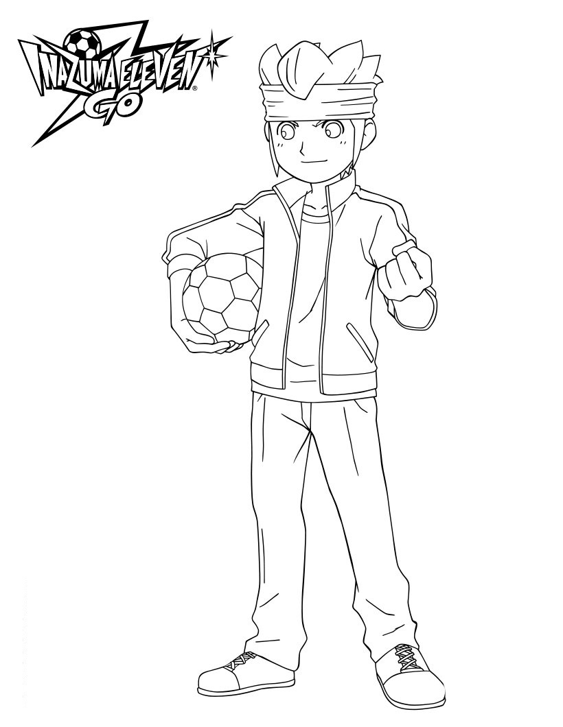 dibujos de inazuma eleven go para colorear