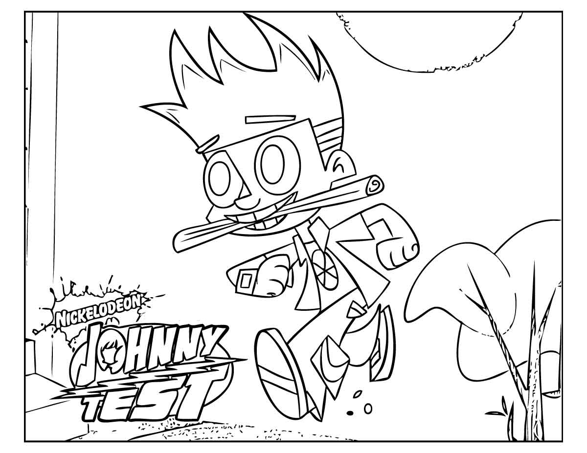 dibujos de johnny test para pintar