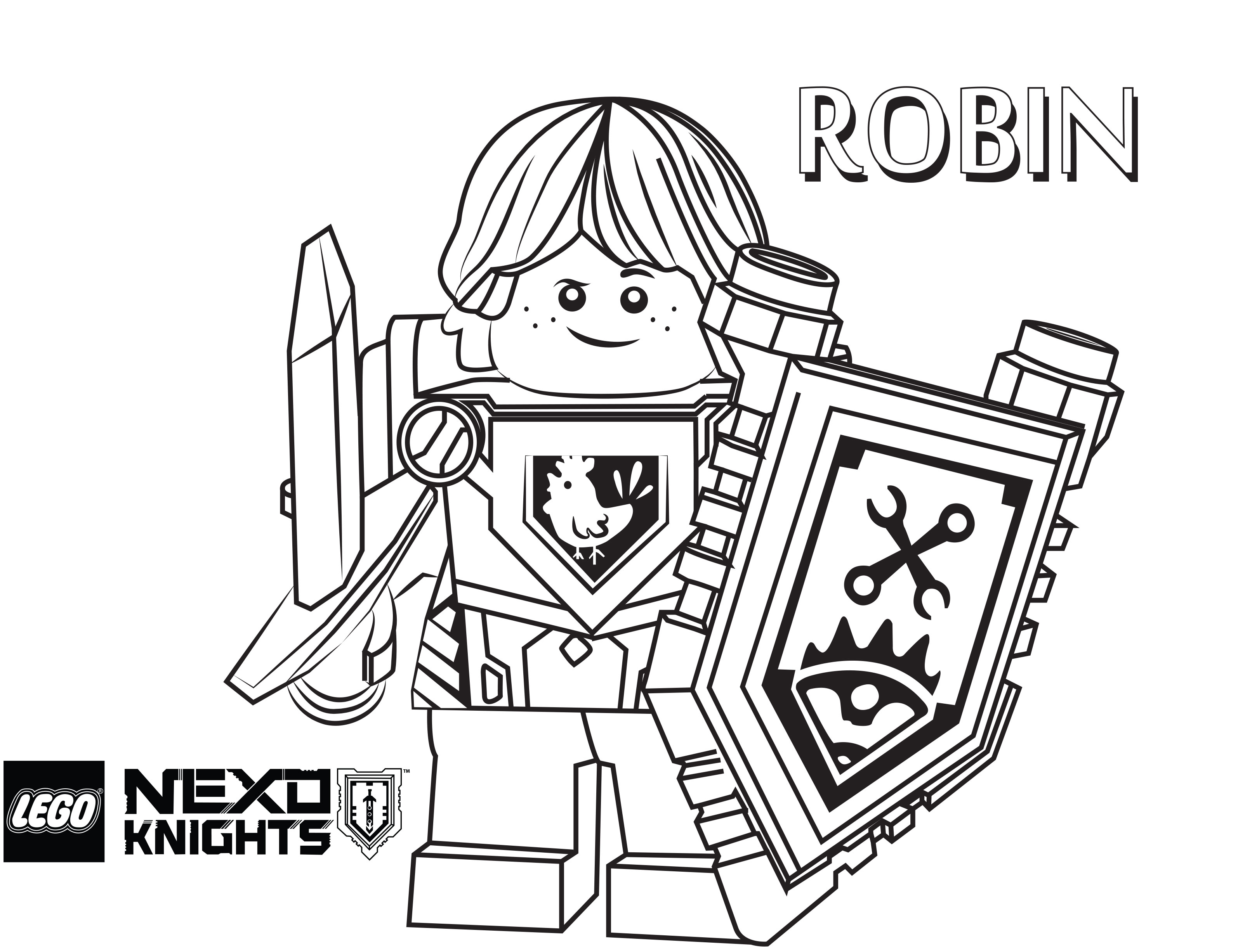 dibujos de lego nexo knights para imprimir