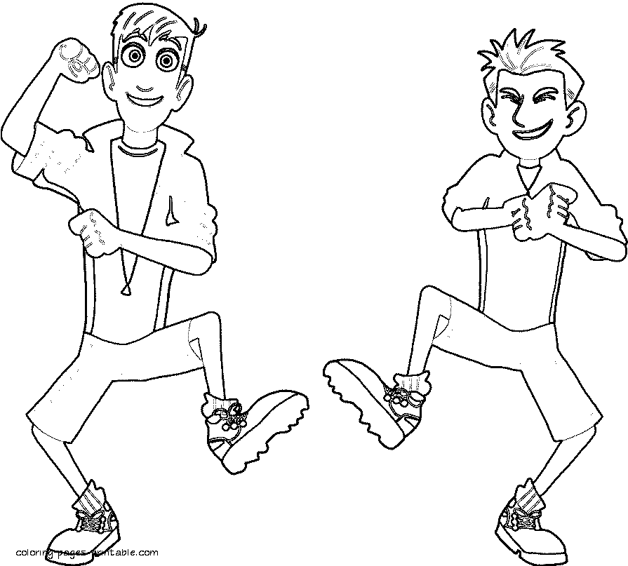 dibujos de los hermanso kratt para imprimir