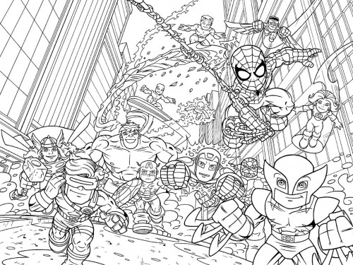 dibujos de marvel superheroes para colorear