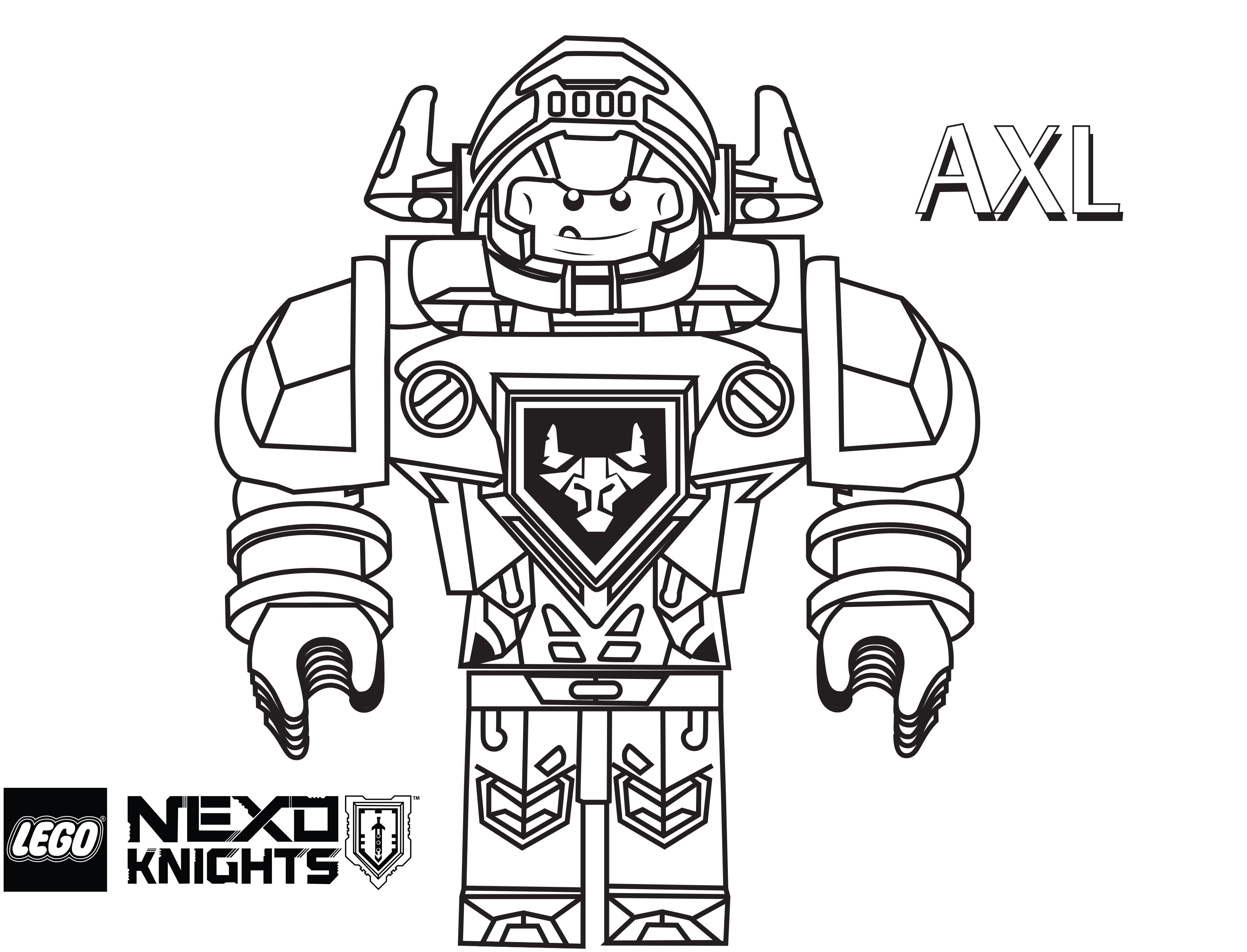 dibujos de nexo knights para pintar