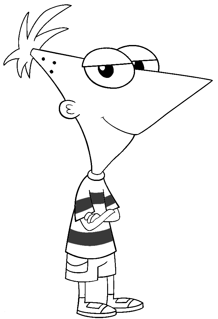 dibujos de phineas y ferb para pintar