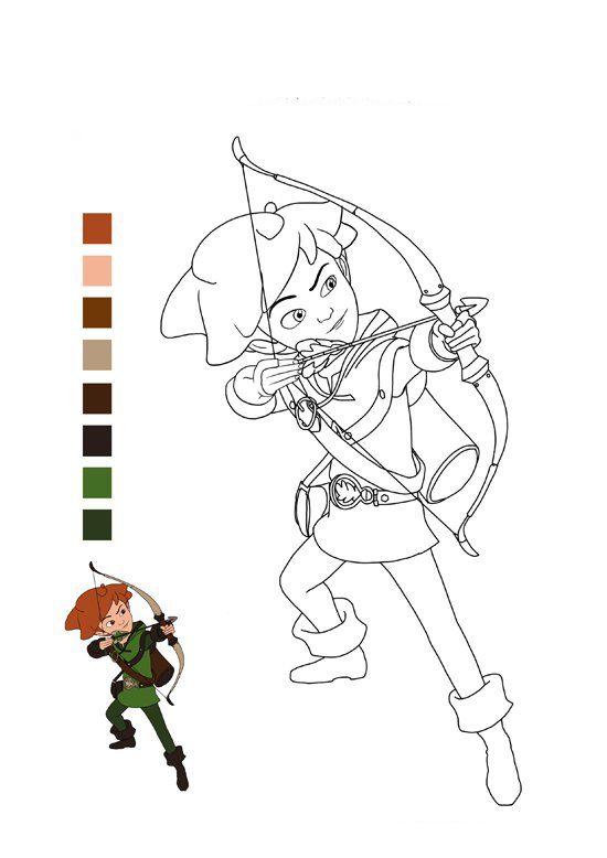 dibujos de robin hood para imprimir