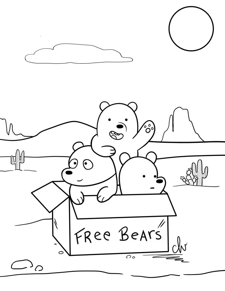 dibujos de somos osos para colorear